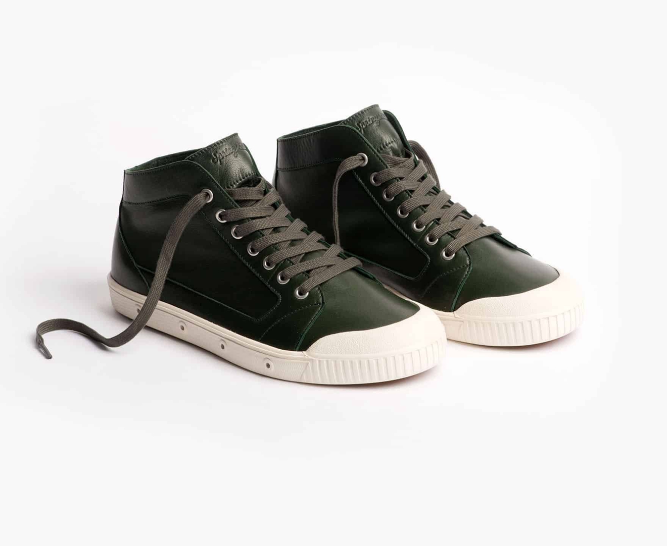 Spring Court M2 LAMBSKIN Men's Trainers Dark Green | South Africa-28EQFAKNM